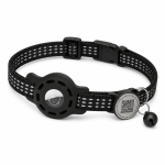 Cat AirTag Collar with QR Code, Breakaway Clasp & Bell