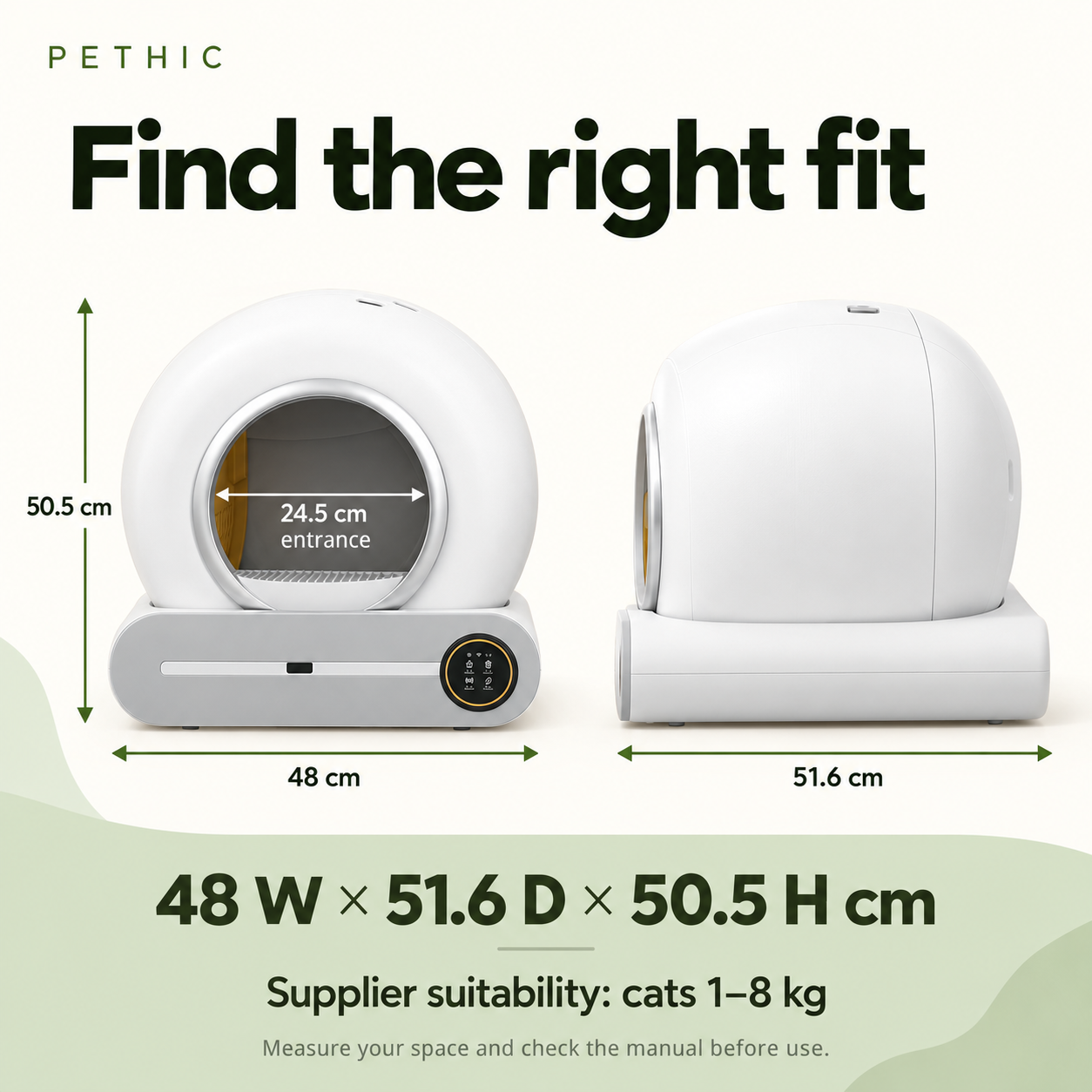PP and PS smart cat litter box