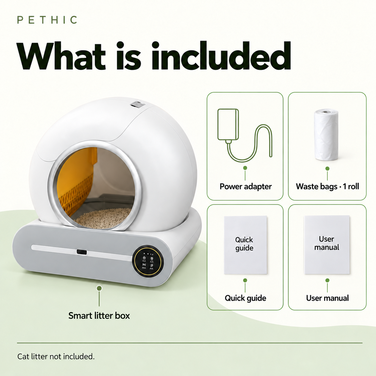 Charge-powered smart automatic cat litter box